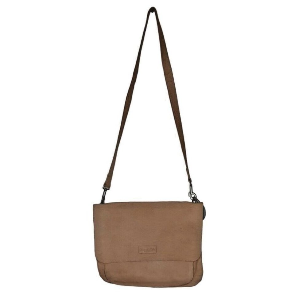 Kenneth‎ Cole New York Genuine Leather Tan Shoulder Strap Purse Handbag Z…